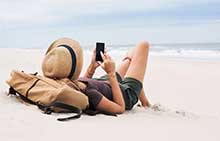 Carte assuré digitale Europ Assistance vacances plage 