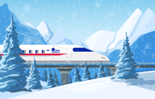 Visuel train des neiges Europ Assistance